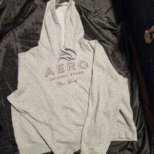 Aeropostale Light Gray Fleece Hoodie